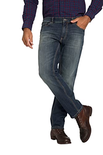 JP 1880 Herren große Größen Menswear L-8XL bis 66, Superstretch-Jeans, 5-Pocket im Used-Look, Straight Fit, Destroyed Blue Used 54 711564 94-54 von JP 1880