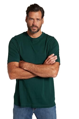 JP 1880 Herren große Größen Übergrößen Menswear L-8XL T-Shirt, Basic, Rundhals, gekämmte Baumwolle, bis 8XL dunkelgrün 8XL 702558442-8XL von JP 1880