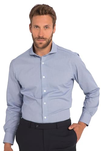 JP 1880 Herren, Business, Langarm, Haifisch-Kragen, bügelleicht, Modern Fit Hemden, Navy Blau, 58 von JP 1880