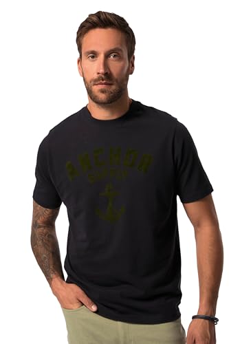 JP 1880 Herren, Frontprint, 1/2 T-Shirt, dunkel Marine, 5XL von JP 1880