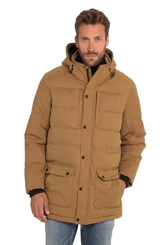 JP 1880 Herren, Outdoor, Kapuze, 2-Wege-Zipper Parka, tabakbraun, 4XL von JP 1880