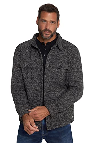 JP 1880 Herren, Overshirt, 1/1, Strickfleece Hemd, grau Melange, XXL von JP 1880