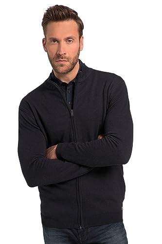 JP 1880 Herren, Wollmix, Stehkragen, Zipper Strickjacken, Navy Blau, XL Grande Taille von JP 1880