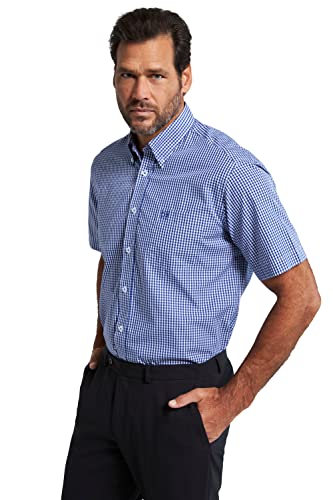 JP 1880 Herren große Größen Übergrößen Menswear L-8XL Hemd, Business, Halbarm, Vichy-Karo, bis 8XL, Comfort Fit hellblau 6XL 722860700-6XL von JP 1880