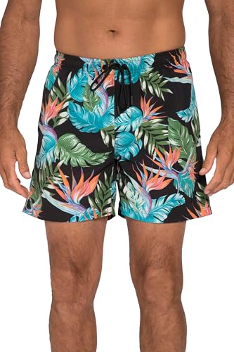 JP 1880 Herren Badeshorts mit Floralem Print Badeshort, Schwarz, 4XL EU von JP 1880