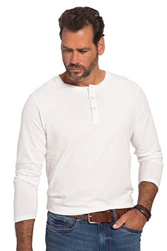 JP 1880 Herren Henley T-Shirt, Schneeweiß, XL EU von JP 1880