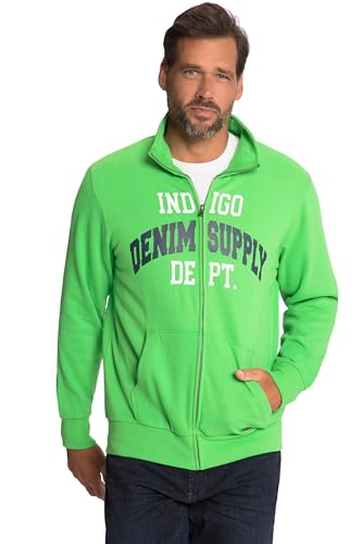 JP 1880 Herren Hoodie Jacke mit Print Kapuzenpullover, apfelgrün, Large von JP 1880