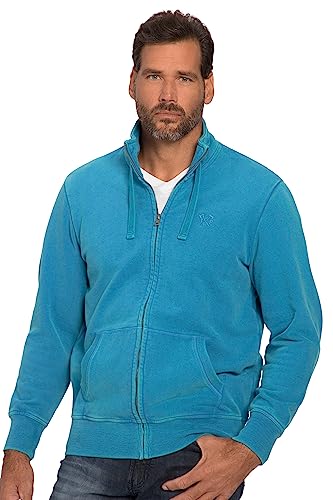 JP 1880 Herren Hoodiejacke, Vintage Look, Kapuze, Kängurutasche Kapuzenpullover, tiefseeblau, 6XL Grande Taille von JP 1880