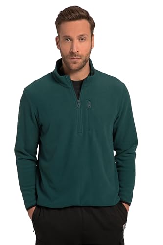 JP 1880 Herren Jai-PI Fleece-Troyer, Bikewear, Langarm, Kragen mit Zipper Sweatshirt, flaschengrün, 7XL von JP 1880