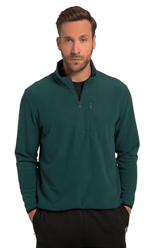 JP 1880 Herren Jai-PI Fleece-Troyer, Bikewear, Langarm, Kragen mit Zipper Sweatshirt, flaschengrün, 7XL von JP 1880