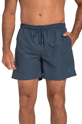 JP 1880 Herren Jay-PI Badeshorts, Beachwear, Elastikbund, Streifen Badehose, Mattes Nachtblau, 5XL Größen von JP 1880