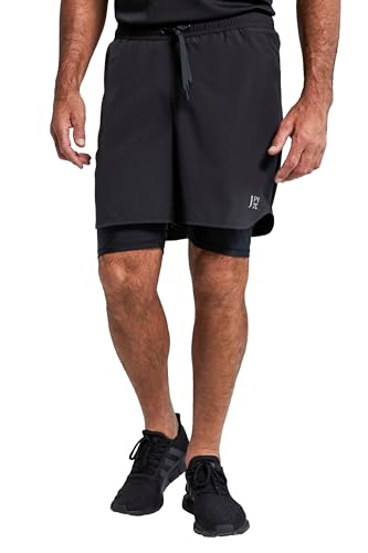 JP 1880 Herren Jay-pi Sporthose Flexnamic®, 2-in-1-modell, Handypocketbis 8 Xl Hose, Black Beauty (Ersatzfarbe), XXL Große Größen EU von JP 1880