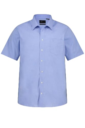 JP 1880 Herren große Größen Übergrößen Menswear L-8XL Hemd, Business, Halbarm, Variokragen, bis 8XL, Comfort Fit, Easycare hellblau XXL 705178700-XXL von JP 1880