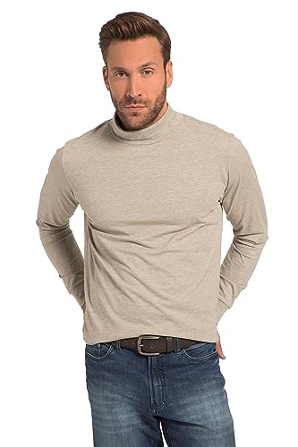 JP 1880 Herren Langarmshirt, Rollkragen, Jersey T-Shirts, Natur Melange, 56 von JP 1880