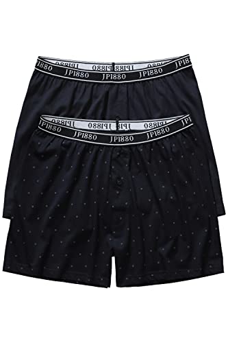 JP 1880 Herren Mens Jersey with flexnamic Waist 2Pack Boxershorts, schwarz, 8 von JP 1880