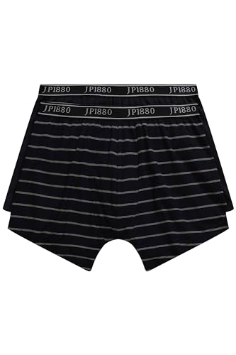 JP 1880 Herren Mid-Pants Flexnamic, Oeko-tex, 2er-Pack, Unterhose Boxershorts, schwarz, XXL von JP 1880