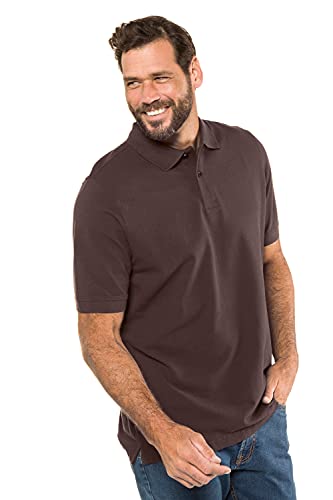 JP 1880 Herren Poloshirt, Piqué Hemd Mahagonibraun 6XL von JP 1880