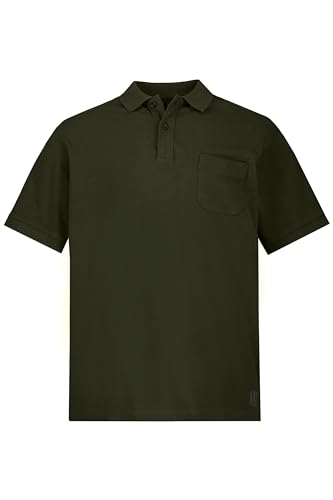 JP 1880 Herren große Größen Übergrößen Menswear L-8XL Poloshirt, Basic, Halbarm, Piqué, Brusttasche, bis 8 XL dunkeloliv XL 796659120-XL von JP 1880