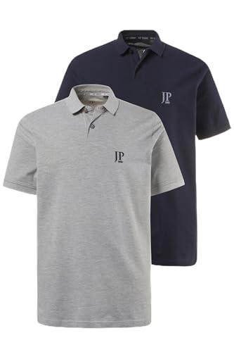 JP 1880 Herren große Größen Übergrößen Menswear L-8XL Poloshirts, Basic, 2er-Pack, Piqué, gekämmte Baumwolle dunkel Marine XL 704317730-XL von JP 1880