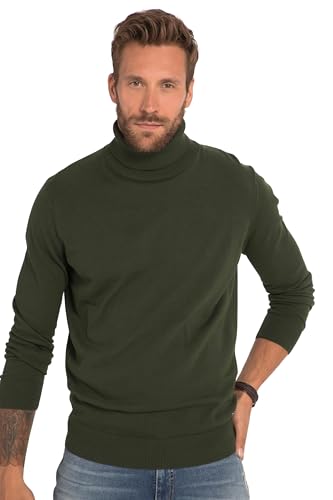 JP 1880 Herren große Größen Übergrößen Menswear L-8XL Rollkragenpullover, Feinstrick dunkelgrün 3XL 820776123-3XL von JP 1880