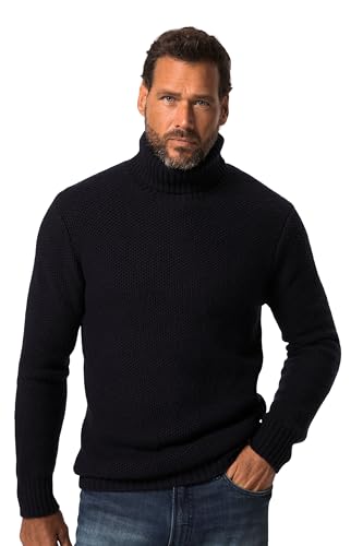 JP 1880 Herren Rollkragenpullover, 1/1 Pullover, Navy Blau, 4XL Grande Taille von JP 1880