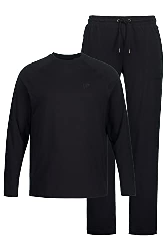 JP 1880 Herren große Größen Übergrößen Menswear L-8XL Schlafanzug, Langarmshirt, Lange Hose, schmale Passform schwarz XXL 812389130-XXL von JP 1880