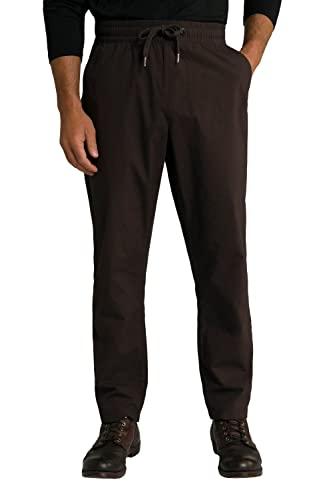 JP 1880 Herren große Größen Übergrößen Menswear L-8XL Schlupfhose, FLEXNAMIC®, Elastikbund, Tapered Loose Fit Dunkelbraun L 790142110-L von JP 1880