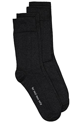 JP 1880 Herren Strümpfe Uni DP Socken, anthrazit, 39-42 von JP 1880