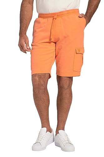 JP 1880 Herren Sweat-Bermuda, Jogginghose, Elastikbund, Cargotaschen Hose, orange, 6XL von JP 1880