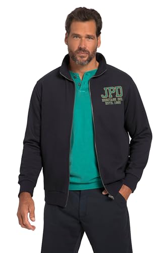 JP 1880 Herren Sweatjacke, Stehkragen, Zipper, extra, angenehm warm, bis 8 XL Sweatshirt, Navy Blau, 5XL Grande Taille von JP 1880