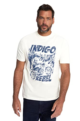 JP 1880 Herren T-shirt mit Druck T Shirt, Cremeweiß, 5XL EU von JP 1880