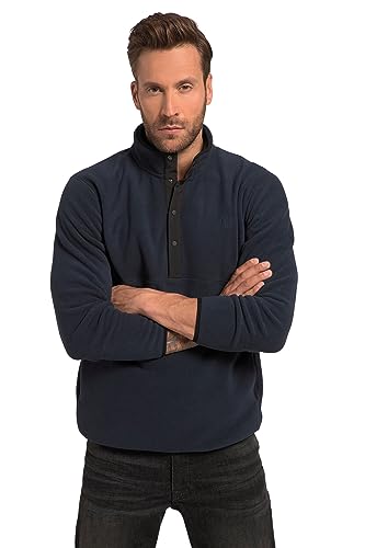 JP 1880 Herren Troyer, Outdoor, Fleece, Stehkragen, Knopfleiste Pullover, Navy Blau, 5XL Grandes von JP 1880