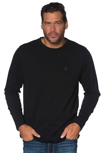 JP 1880 Herren große Größen Übergrößen Menswear L-8XL JP1880 Langarmshirt, Basic, Oeko-TEX, bis 8 XL schwarz XXL 702559130-XXL von JP 1880