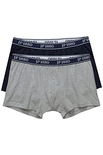 JP 1880 Herren Pants 2er Pack Webgummibund Slip, Navy, Grau, 10 EU von JP 1880