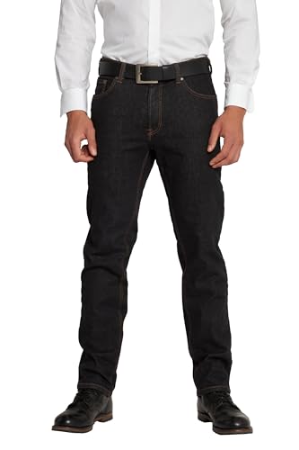 JP 1880 Herren Jeans, 5-pocket, Elastischer Komfortbund, Regular Loose Fit, Schwarz, 36W / 32L EU von JP 1880