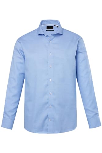 JP 1880 Herren große Größen L-8XL Businesshemd, Langarm, Haifisch-Kragen, Minimal-Print, Easy Care, Comfort Fit, bis 8 XL graublau 5XL 828751710-5XL von JP 1880