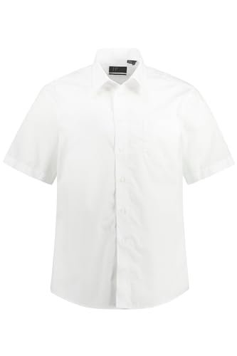 JP 1880 Herren große Größen Menswear L-8XL Hemd, Business, Halbarm, Variokragen, bis 8XL, Comfort Fit, Easycare schneeweiß XXL 705178200-XXL von JP 1880