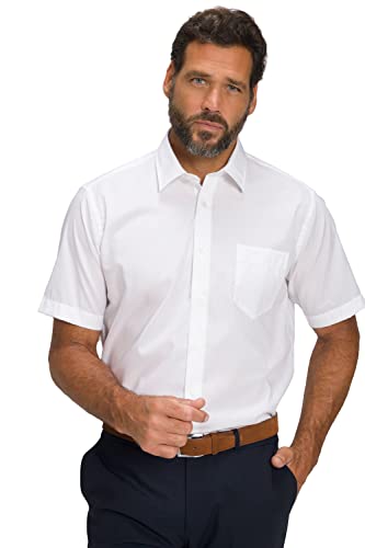 JP 1880 Herren große Größen Menswear L-8XL Hemd, Business, bügelfrei, Kentkragen, Halbarm, Comfort Fit, bis 8XL schneeweiß 5XL 804891200-5XL von JP 1880