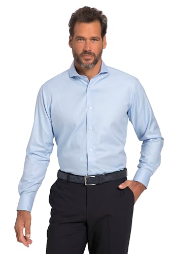 JP 1880 Herren, Langarm, Minimal Muster, Haifisch-Kragen, Comfort Fit Hemden, helles blau, 3XL Grande Taille von JP 1880