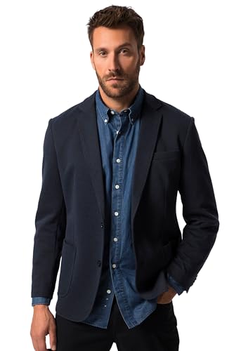 JP 1880 Herren große Größen Menswear L-8XL JP Aware Sakko, Business, Revers, GRS zertifiziertes Recycling Polyester Navy blau 60 826878130-60 von JP 1880
