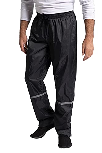 JP 1880 Herren große Größen Menswear L-8XL Jay-PI Regen-Hose, Bikewear, wasserdicht, Saum-Klettverschluss, Relaxed Fit schwarz XL 782638130-XL von JP 1880