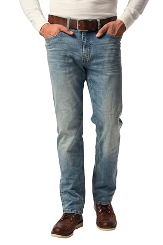 JP 1880 Herren große Größen Menswear L-8XL Jeans FLEXNAMIC®, Denim, Bauchfit, Straight Fit, 5-Pocket, bis Gr. 36/72 Mattes Jeansblau 36 824965191-36 von JP 1880
