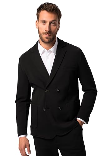 JP 1880 Herren große Größen Menswear L-8XL Jerseysakko, Business, FLEXNAMIC®, doppelreihig, Baukasten New York, bis 8 XL schwarz 5XL 823921100-5XL von JP 1880