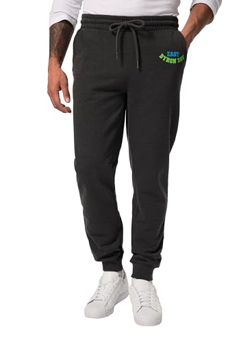 JP 1880 Herren große Größen Menswear L-8XL Sweathose, Homewear, Jogginghose, Print, Elastikbund, bis 8 XL dunkelgrau Melange 5XL 826348118-5XL von JP 1880