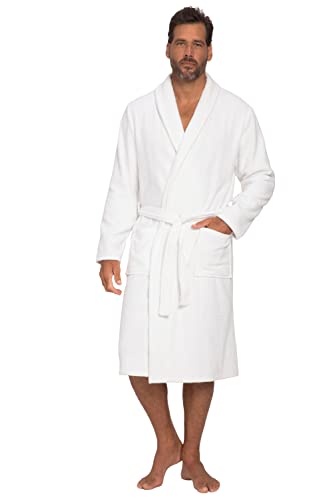 JP 1880 Herren große Größen Übergrößen Menswear L-8XL Bademantel, Homewear, Schalkragen, Frottee, bis 8XL schneeweiß 7XL 702388200-7XL von JP 1880