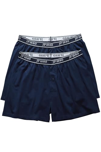 JP 1880 Herren große Größen Übergrößen Menswear L-8XL Boxershorts FLEXNAMIC®, 2er-Pack, Unterhose, bis Gr. 18 Nachtblau 18 803521130-18 von JP 1880