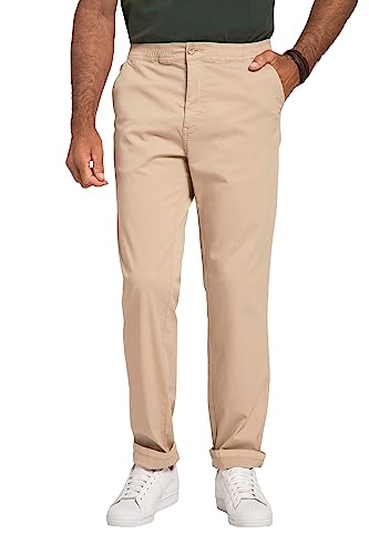 JP 1880 Herren Chino Flexnamic, Schlupfbund, praktische Taschen, Regular Fit Hose, Perlmutt, 4XL Grande Taille von JP 1880