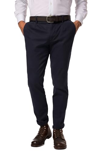 JP 1880 Herren große Größen Übergrößen Menswear L-8XL Chino FLEXNAMIC®, elastischer Bund, Bundfalte, Modern Straight Fit Navy blau 62 828721130-62 von JP 1880