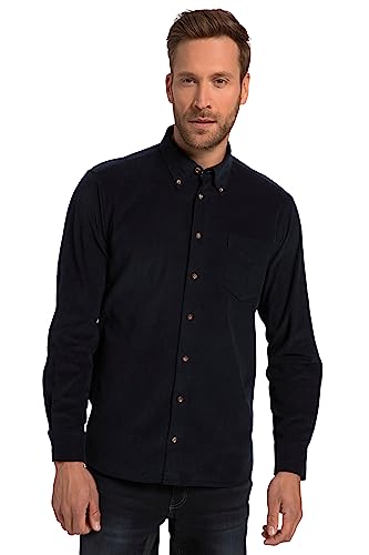 JP 1880 Herren Cord, Tracht, Langarm, Buttondown-Kragen, Modern Fit Hemden, Navy Blau, 6X-Large von JP 1880