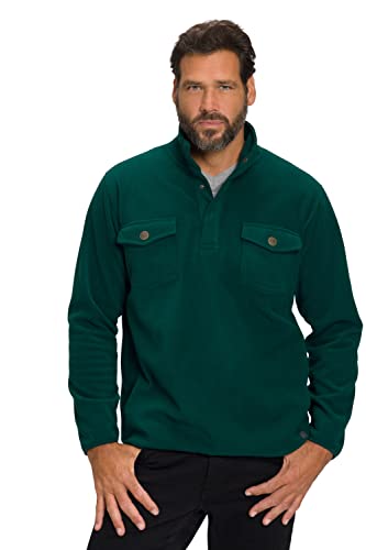 JP 1880 Herren große Größen Übergrößen Menswear L-8XL Fleece-Troyer, Stehkragen, Langarm dunkelgrün 3XL 808940123-3XL von JP 1880